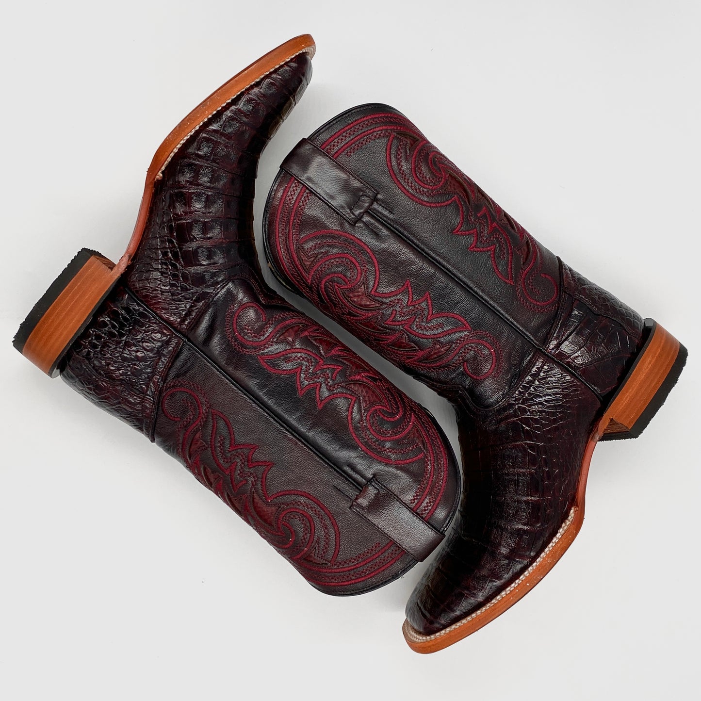 Exotic Crocodile Belly Wilde Square Toe Boot