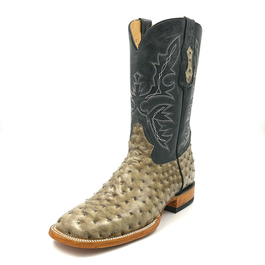 Imitation Ostrich Wide Square Boot