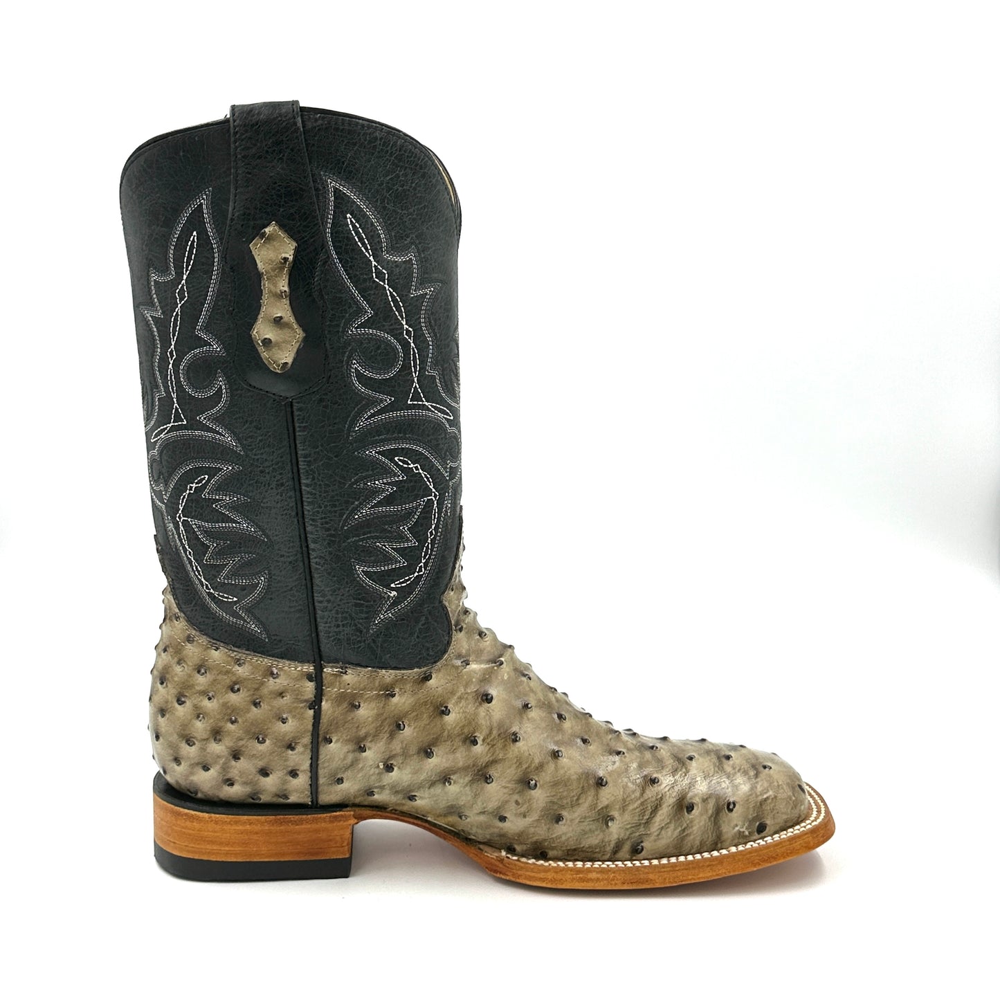 Imitation Ostrich Wide Square Boot