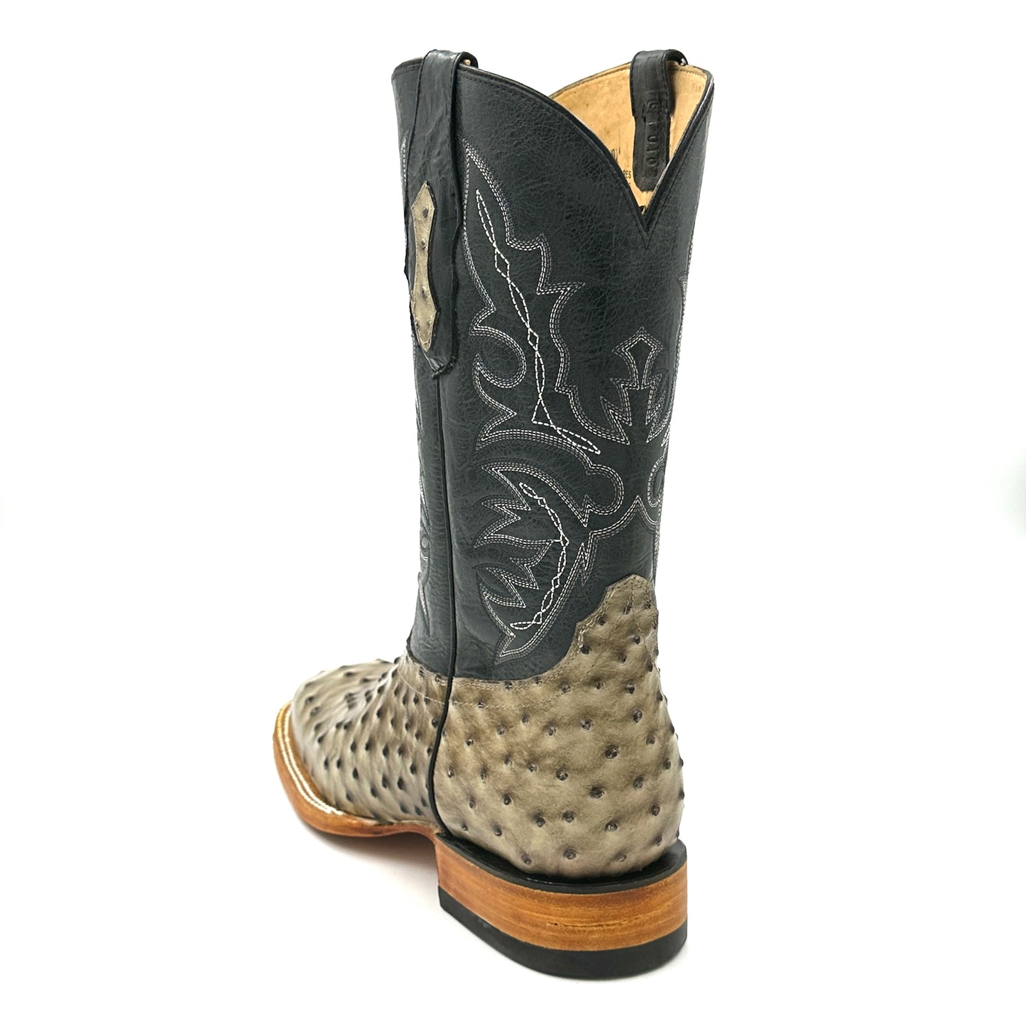 Imitation Ostrich Wide Square Boot