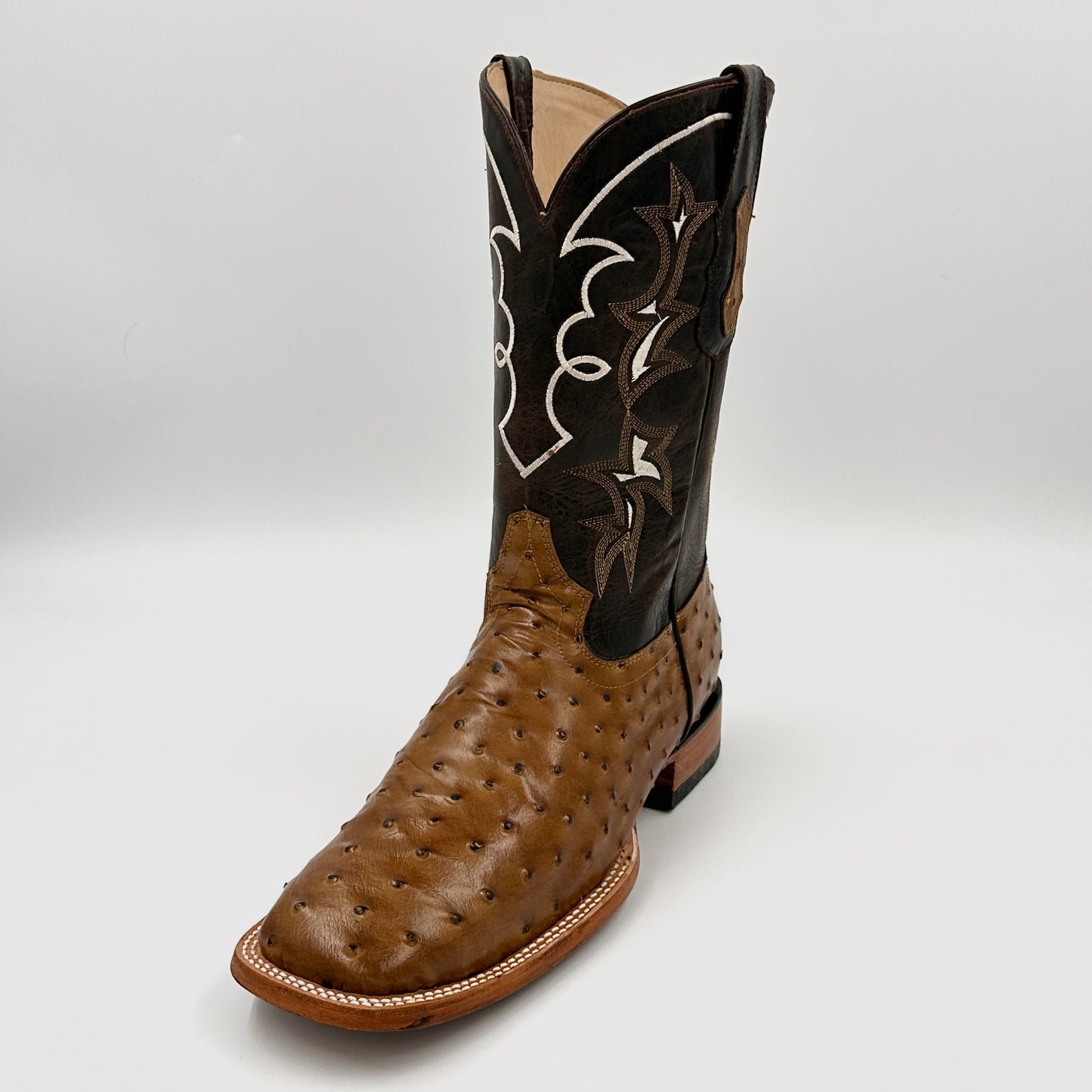 Imitation Ostrich Wide Square Boot