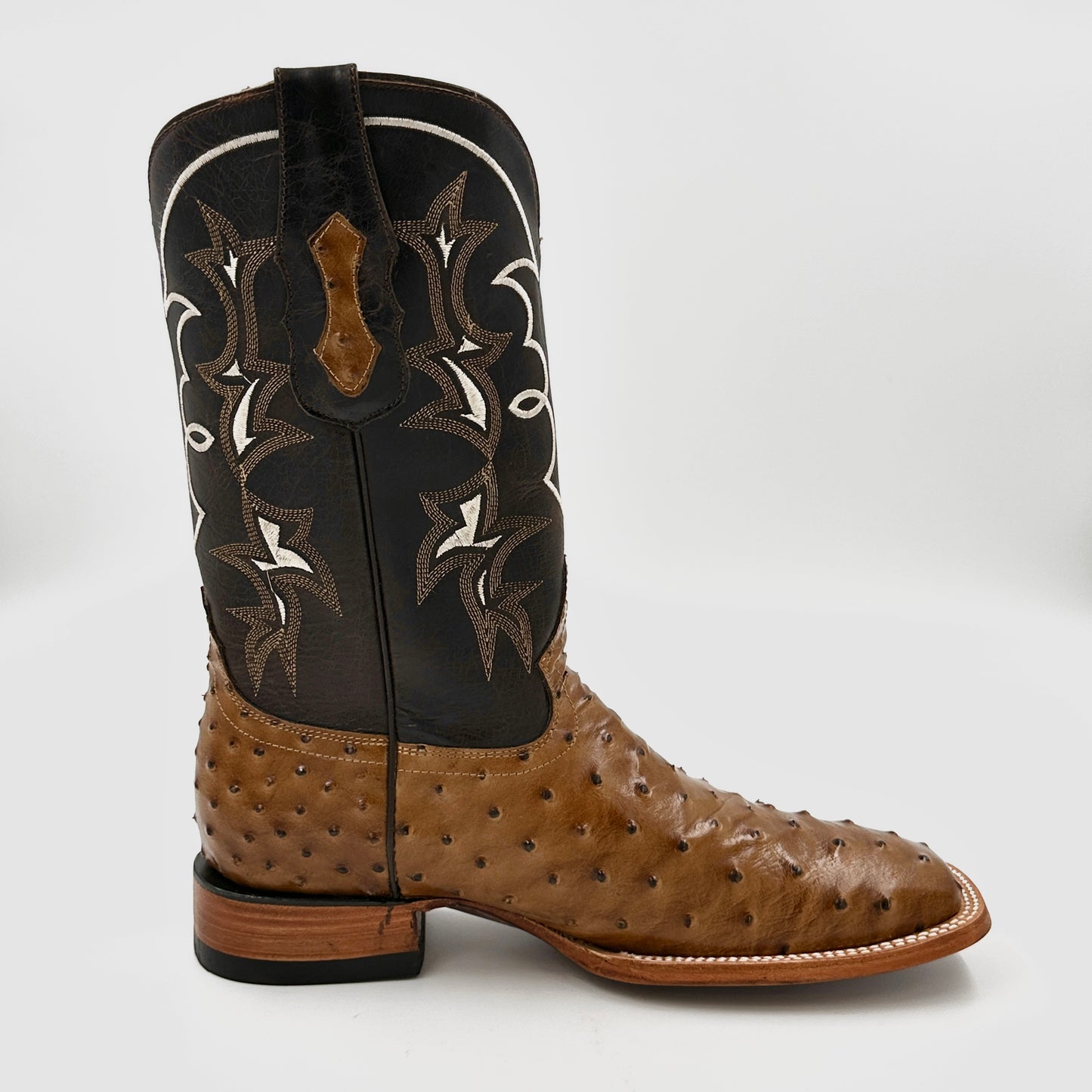 Imitation Ostrich Wide Square Boot