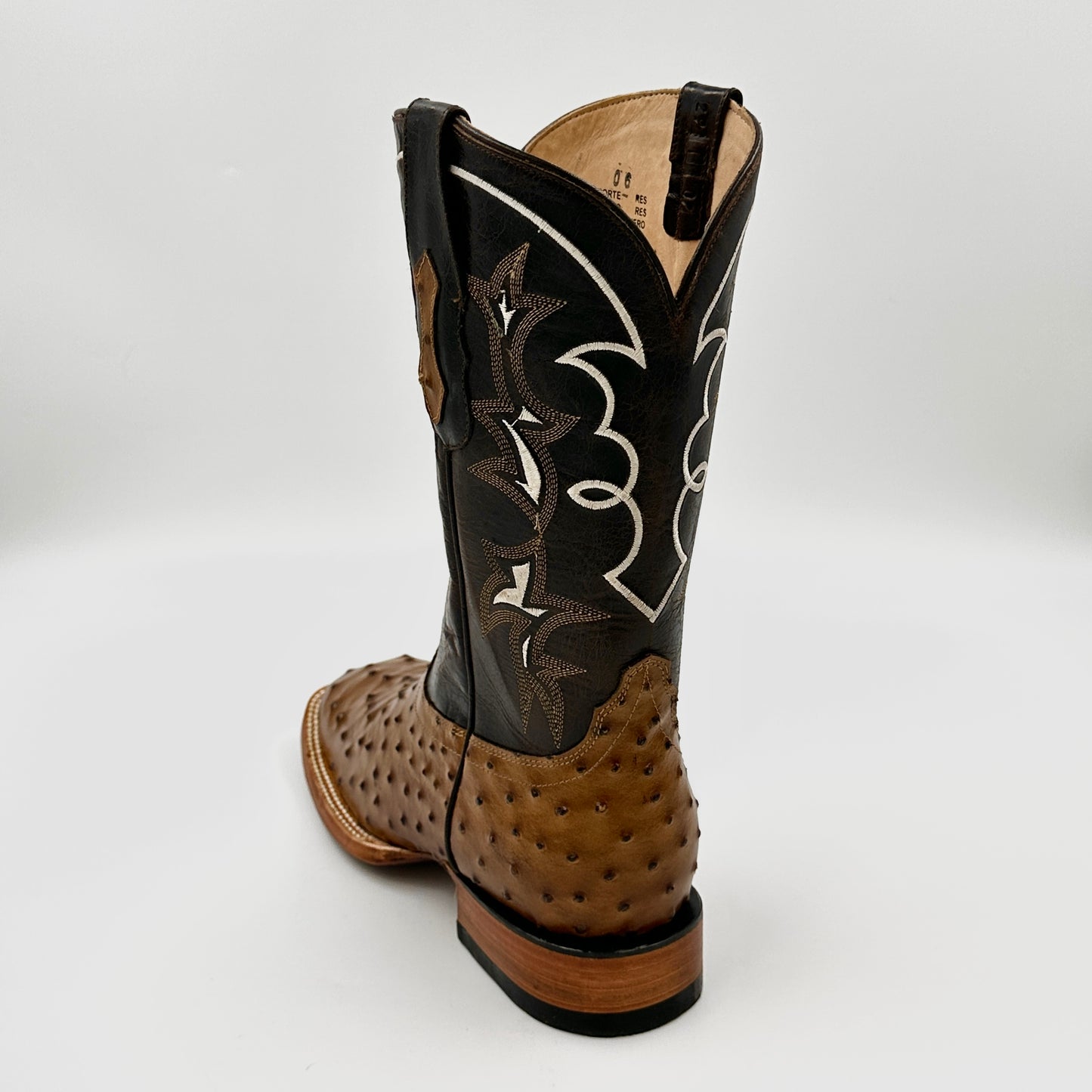 Imitation Ostrich Wide Square Boot