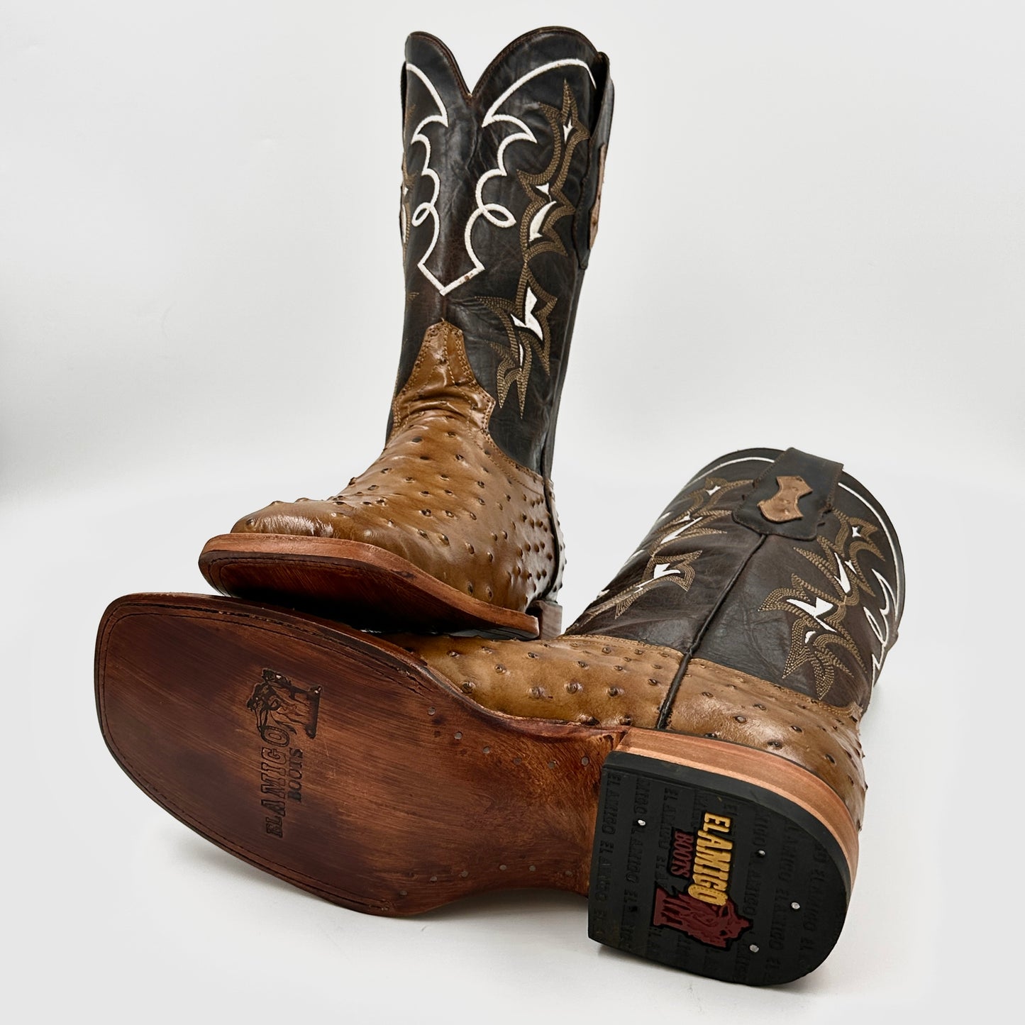 Imitation Ostrich Wide Square Boot