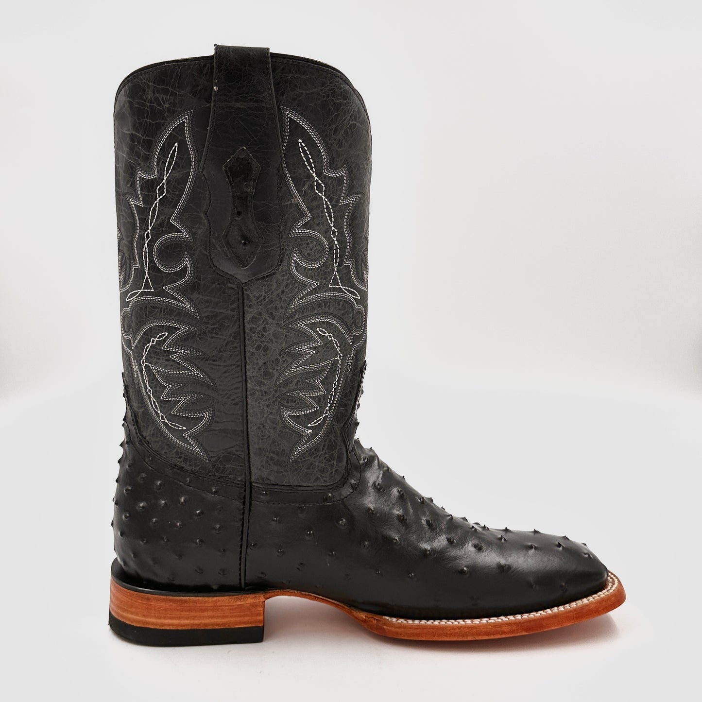 Imitation Ostrich Wide Square Boot