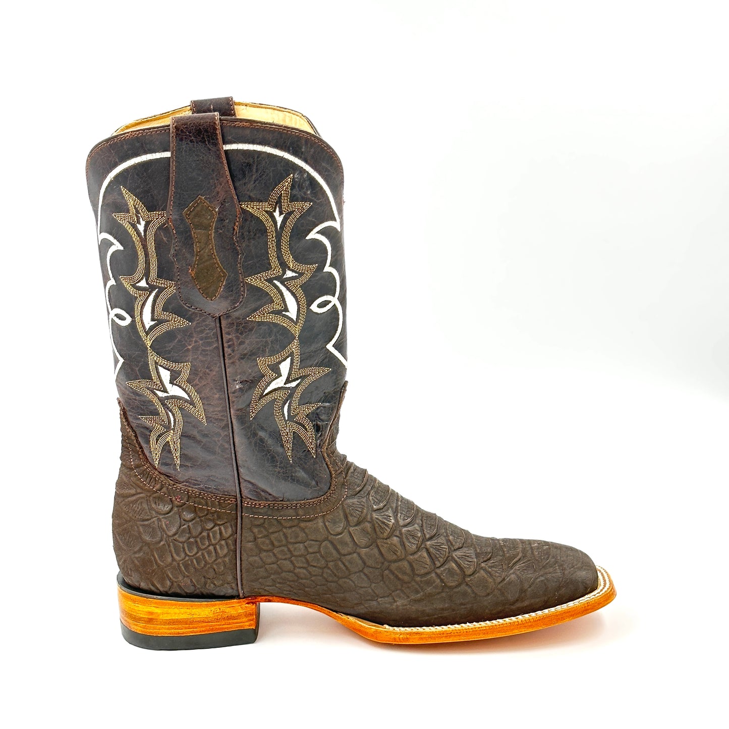 Imitation Python Wide Square Boot