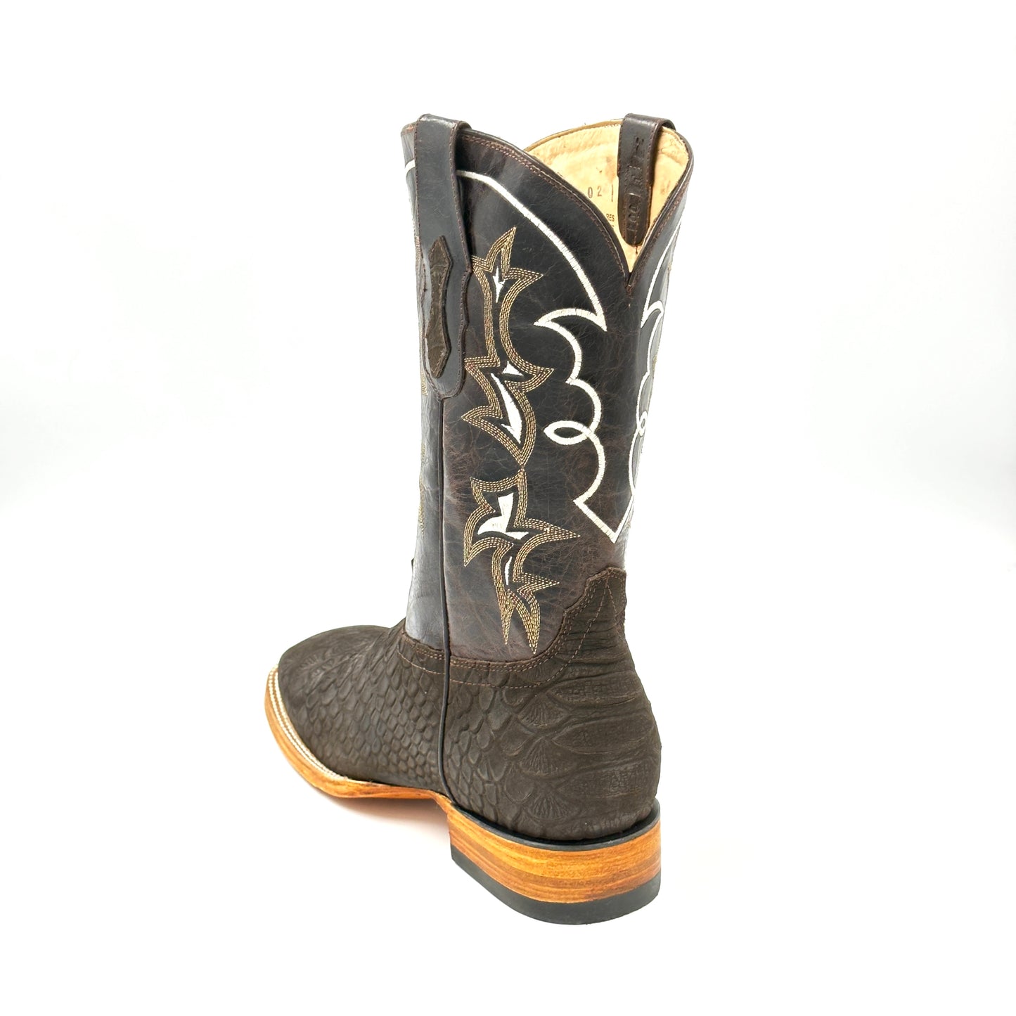 Imitation Python Wide Square Boot