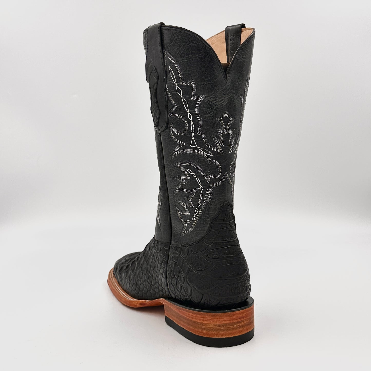 Imitation Python Wide Square Boot