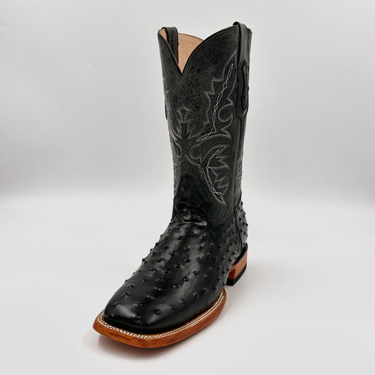 Imitation Ostrich Wide Square Boot