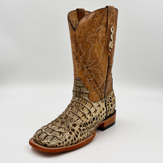 Imitation Croc. Hornback Wide Square Boot