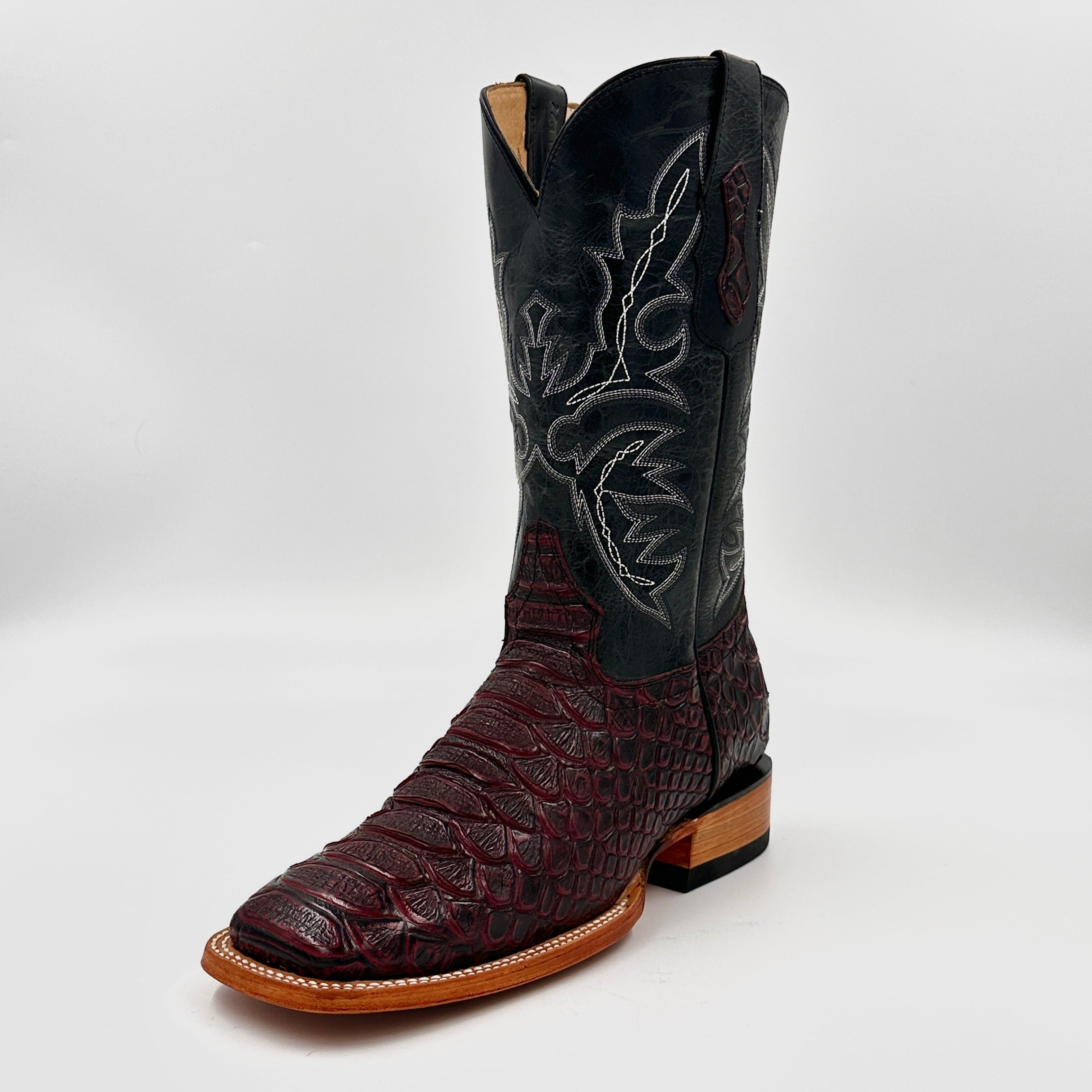 El Amigo Boot Imitation Python Wide Square Toe – El Amigo Western Wear