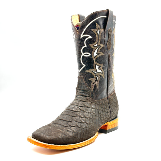 Imitation Python Wide Square Boot