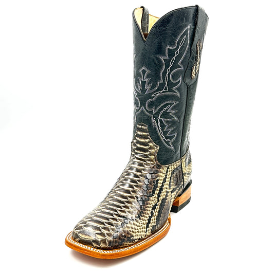 Imitation Python Wide Square Boot