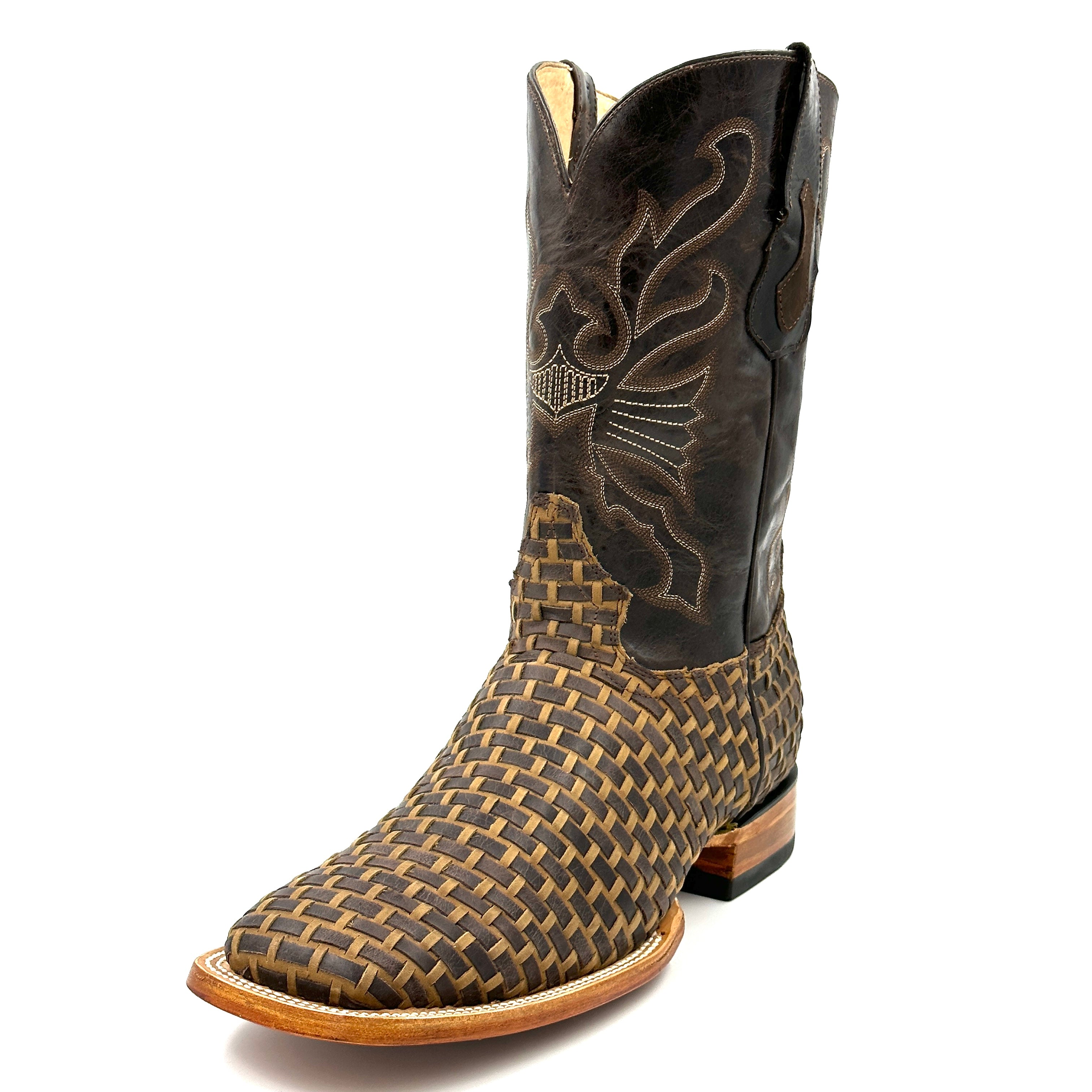 El Amigo Boot Imitation Python Wide Square Toe – El Amigo Western Wear